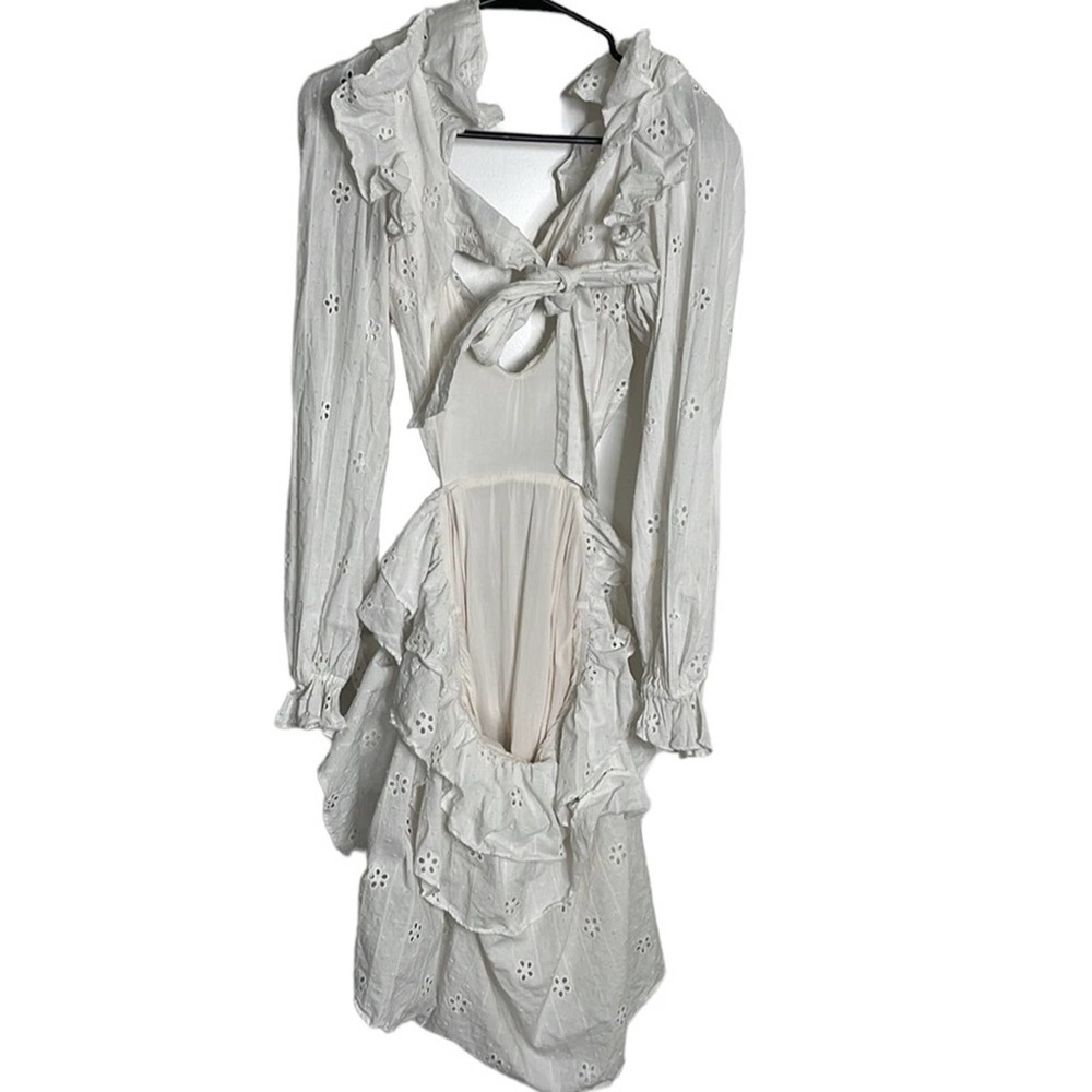 MAJORELLE Mariapia Mini Dress in Ivory - flaw - Picture 7 of 9